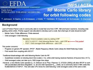 IMP 5 ACT 4 RF Monte Carlo library