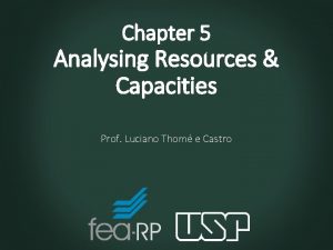 Chapter 5 Analysing Resources Capacities Prof Luciano Thom