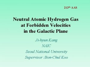 213 th AAS Neutral Atomic Hydrogen Gas at