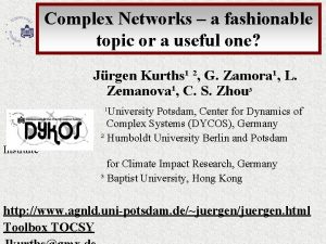 Complex Networks a fashionable topic or a useful