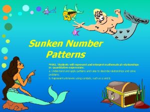 Sunken Number Patterns M 4 A 1 Students