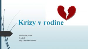 Krzy v rodine Obianska nuka 6 ronk Mgr