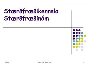 Strfrikennsla Strfrinm 662021 Jnna Vala Kristinsdttir 1 Kennsluferli