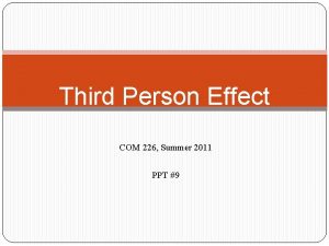 Third-person effect examples