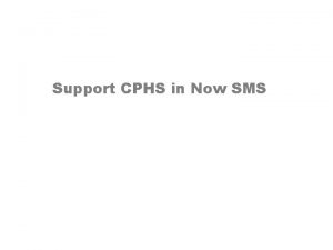 Support CPHS in Now SMS CPHS Voice Mail