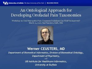 An Ontological Approach for Developing Orofacial Pain Taxonomies