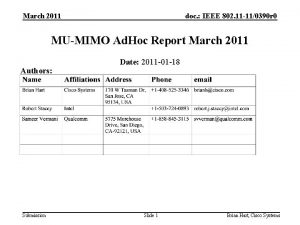 March 2011 doc IEEE 802 11 110390 r