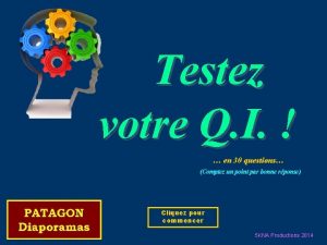 Testez votre Q I en 30 questions Comptez