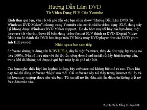 Hng Dn Lm DVD T Video Dng FLV