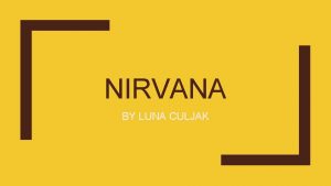Nirvana europe tour