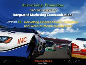 CHAPTER 18 MarketingOriented Public Relations and WordofMouth Management