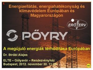 3 Energiaellts energiahatkonysg s klmavdelem Eurpban s Magyarorszgon
