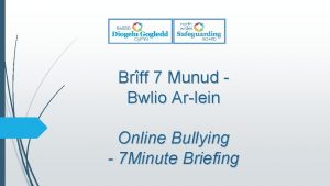 Brff 7 Munud Bwlio Arlein Online Bullying 7