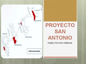 PROYECTO SAN ANTONIO HABILITACION URBANA FACTORES PROBLEMTICA ACTUAL