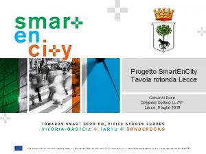 Progetto Smart En City Tavola rotonda Lecce Giovanni