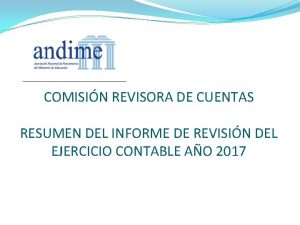 Comision revisora de cuentas