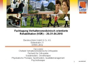 Fachtagung Verhaltensmedizinisch orientierte Rehabilitation VOR 20 21 04