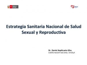 Estrategia Sanitaria Nacional de Salud Sexual y Reproductiva