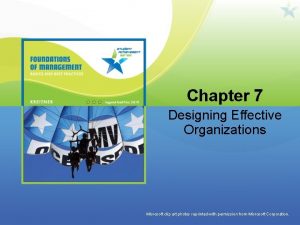 Chapter 7 Designing Effective Organizations Microsoft clip art