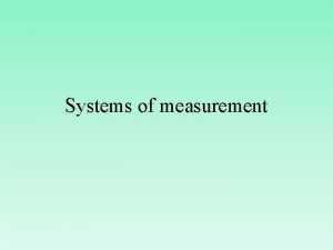 Apothecary system of measurement
