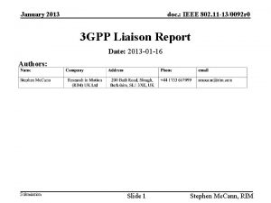 January 2013 doc IEEE 802 11 130092 r