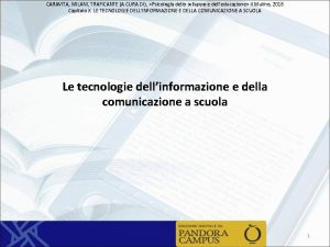 CARAVITA MILANI TRAFICANTE A CURA DI Psicologia dello