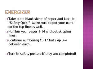Take out a sheet of paper
