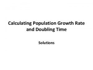 How to calculate population growth rate
