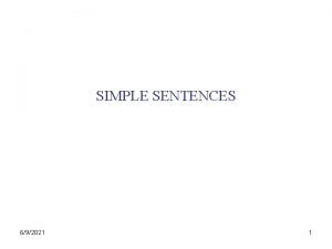 Halimbawa ng simple sentence