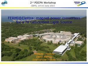 2 nd POCPA Workshop CERN 14 16 June