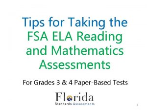 Tips for Taking the FSA ELA Reading and