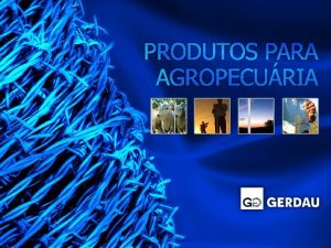 PRODUTOS PARA AGROPECURIA A Gerdau Empresa multinacional brasileira