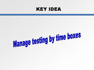 KEY IDEA Exploratory testing relies on tester intuition