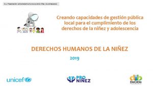 Derechos y necesidades de los niños