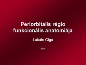 Periorbitalis rgio funkcionlis anatomija Lukts Olga 2019 Br