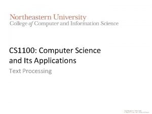 CS 1100 Computer Science and Its Applications Text