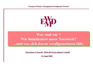 European Womens Management Development Network W EMD Wer