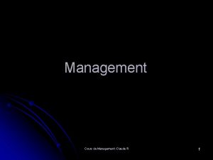 Management Cours de Management Claude R 11 1