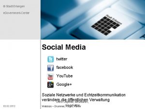 Stadt Erlangen e GovernmentCenter Social Media twitter facebook