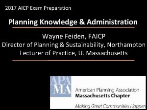 2017 AICP Exam Preparation Planning Knowledge Administration Wayne