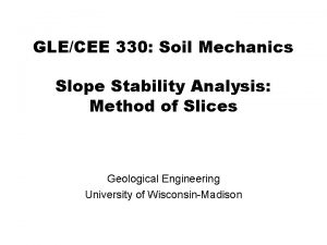 Ordinary method of slices example