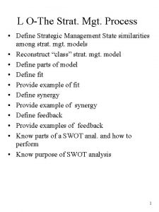 Definition of strategic management