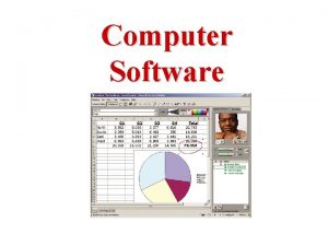 Computer Software Overview of Computer Software Application Software