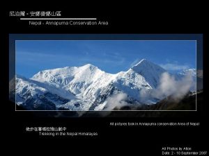 Nepal Annapurna Conservation Area All pictures took in