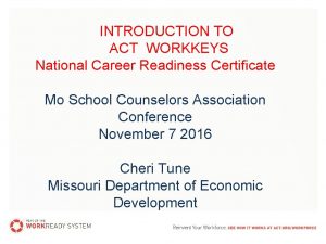 National career readiness certificate