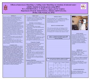 Effects of microwave blanching vs boiling water blanching