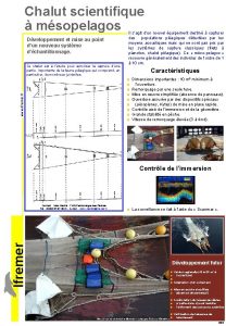 Chalut scientifique msopelagos Dveloppement et mise au point