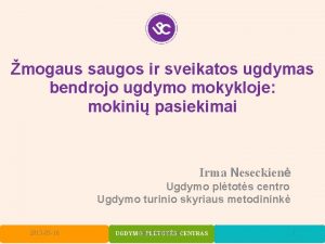 mogaus saugos ir sveikatos ugdymas bendrojo ugdymo mokykloje