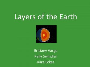 Layers of the Earth Brittany Vargo Kelly Swindler