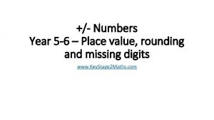 Numbers Year 5 6 Place value rounding and